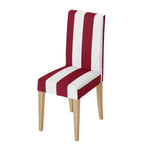 housse de chaise rayures bordeaux