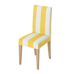 housse de chaise rayures jaune