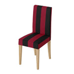 housse de chaise rayures noir et bordeaux