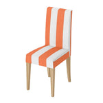 housse de chaise rayures orange