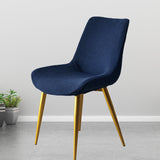 Housse chaise Scandinave <br> Extensible Bleu Marine