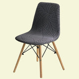 Housse chaise Scandinave Jacquard Gris Foncé