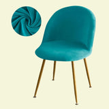 Housse chaise Scandinave Maury Velours Bleu Canard