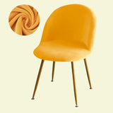 Housse chaise Scandinave <br> Maury Velours Jaune Moutarde