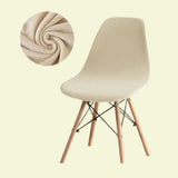 Housse chaise Scandinave Velours Beige