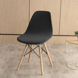 Housse Chaise Scandinave Velours Noir