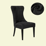 Housse chaise Scandinave Velours Noire