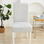 Housse de chaise <br> Triangle Gris Clair