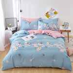housse de couette fleur cerisier bleu