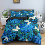 Housse de Couette Tropicale <br> Papillon Bleu