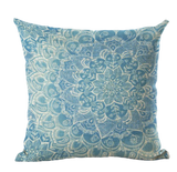 Housse de coussin 40x40 <br> Mandala Bleu Ciel