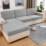 Housse de Coussin Canapé <br> Extensible Gris Clair