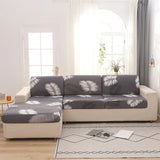 Housse de Coussin Canapé <br> Florale Gris