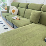 Housse de Coussin Canapé <br> Jacquard Antidérapante Vert