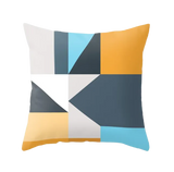 Housse de coussin Géométrique <br> Jaune et Bleu