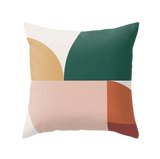 Housse de coussin Géométrique <br> Rose et Vert