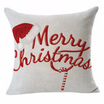 Housse de Coussin Merry Christmas Rouge