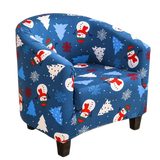 housse de fauteuil cabriolet Noël bleu