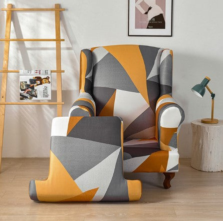 Housse Fauteuil Extensible Jacquard 1 Place Orange - Protection Élégante Pour Fauteuil Club Et Cabriolet