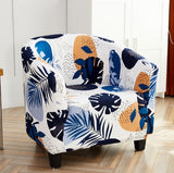 Housse fauteuil Cabriolet <br> Fleurie Bleu