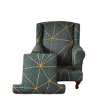 Housse fauteuil Crapaud <br> Géométrique Gris
