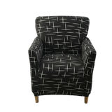 Housse fauteuil Scandinave <br> Noir et Blanc