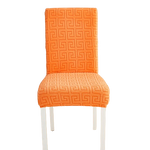 Housse de chaise <br> Labyrinthe Orange