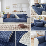 Plaid pour canapé velours <br> Cristal Bleu