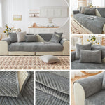 Plaid pour canapé velours <br> Cristal Gris