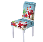 Housse de chaise <br> Merry Christmas Bleu Ciel