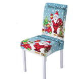 Housse de chaise <br> Merry Christmas Bleu Ciel