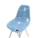 Housse chaise Scandinave <br> Géométrique Bleu Ciel