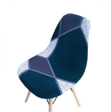 Housse chaise Scandinave <br> Géométrique Bleue