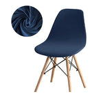 Housse chaise Scandinave <br> Velours Bleu