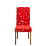 Housse de chaise <br> Cerf de Noël Rouge