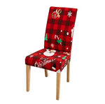 Housse de chaise <br> Merry Christmas Carreaux