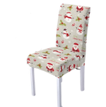 Housse de chaise <br> Merry Christmas Grise