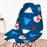 Housse chaise Scandinave <br> Noël Bleue