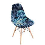 Housse chaise Scandinave <br> Tropicale Bleu Marine
