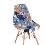 Housse chaise Scandinave <br> Tropicale Bleue