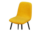 Housse de chaise <br> Velours Jaune Moutarde