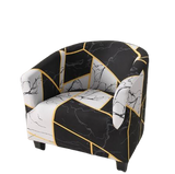 Housse fauteuil Cabriolet <br> Géométrique Marbrée Noire