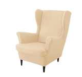 Housse fauteuil <br> Extensible Crème