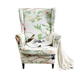 Housse fauteuil <br> Extensible Florale Verte