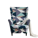 Housse fauteuil <br> Extensible Géométrique Colorée
