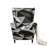 Housse fauteuil <br> Extensible Géométrique