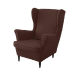 Housse fauteuil <br> Extensible Marron