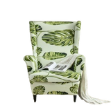 Housse fauteuil <br> Extensible Tropicale Verte
