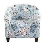 Housse fauteuil Cabriolet <br> Fleurie Bleu Ciel