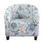 Housse fauteuil Cabriolet <br> Fleurie Bleu Ciel